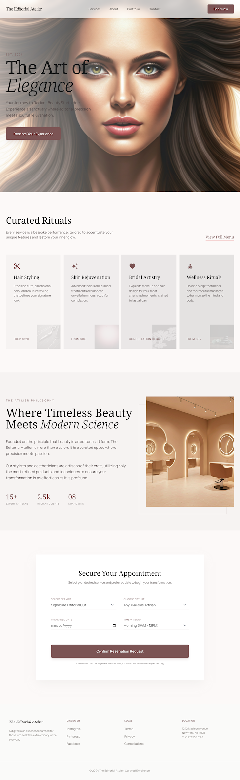 Güzellik Web Tasarım Örneği