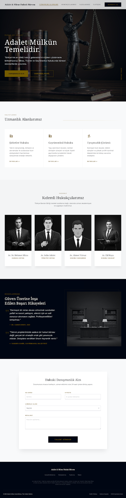 Hukuk Web Tasarım Örneği