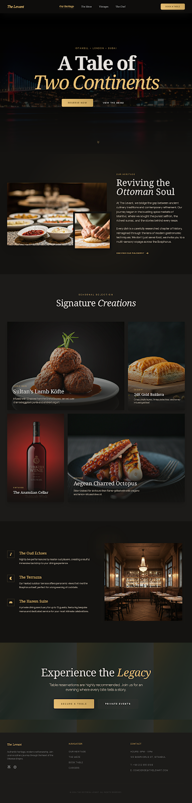Restoran Web Tasarım Örneği